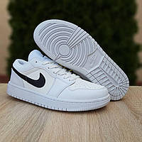 Мужские кроссовки Nike Air Jordan 23 (белые с чёрным) низкие повседневные комбинированные кеды О10925 top