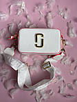 Жіноча подарункова сумка Marc Jacobs The Snapphot White/Pink (біла) KIS02091 стильна сумочка Марк Якобс top, фото 5