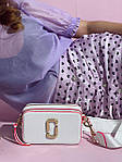Жіноча подарункова сумка Marc Jacobs The Snapphot White/Pink (біла) KIS02091 стильна сумочка Марк Якобс top, фото 7