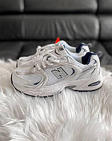 Женские кроссовки New Balance 530 White Silver Premium (белые) красивые стильные городские кроссы 4049 39