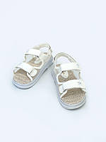 Женские босоножки Chanel Sandals (белые) красивая открытая летняя обувь на каждый день PD7553 37 house