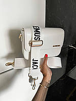 Жіноча подарункова сумка клатч Jacquemus White (біла) Gi31029 красива стильна ділова лаконічна Жакмюс тренд