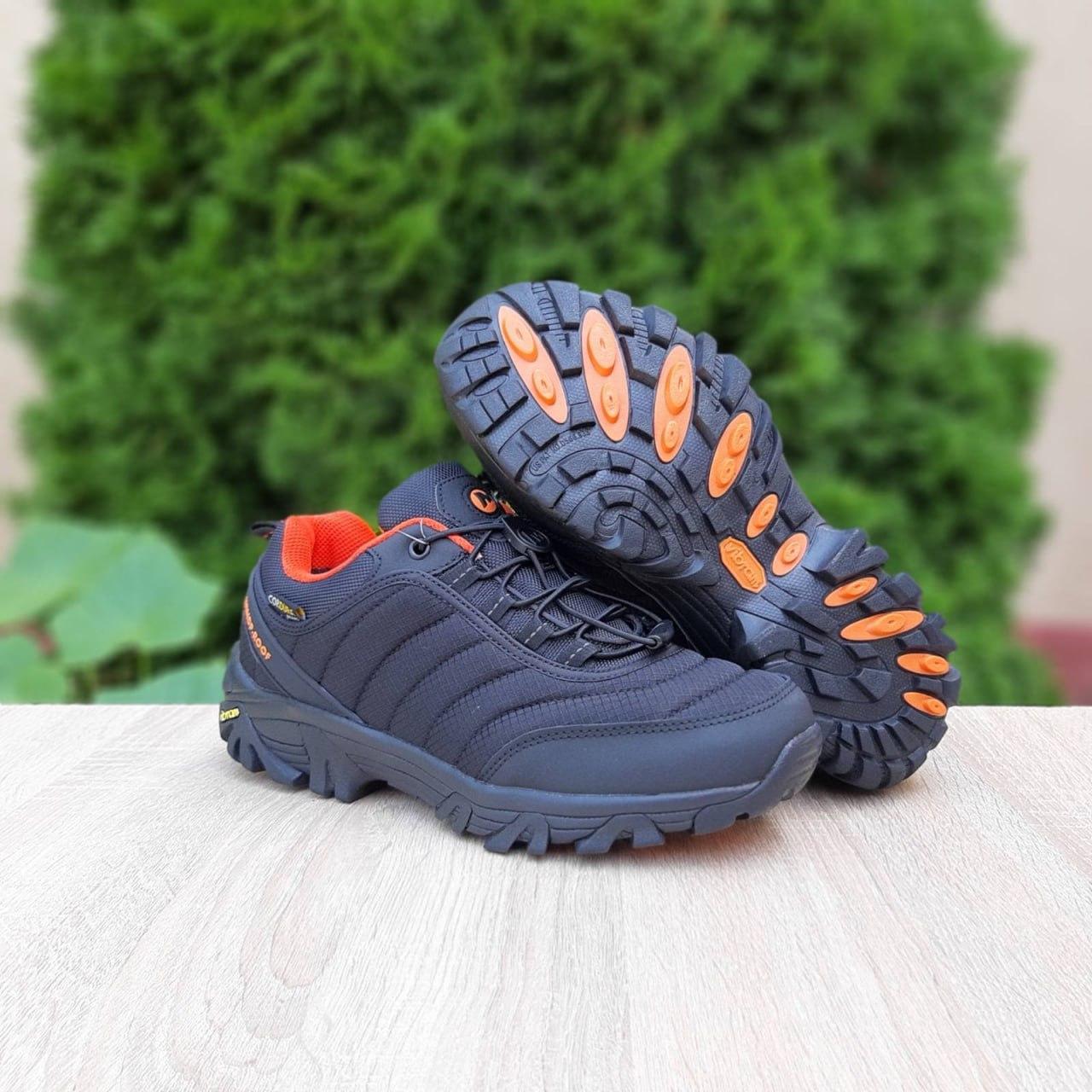 Чоловічі зимові кросівки Merrell Vibram Cordura (чорні з жовтогарячим) водонепроникні термороси О3934 top