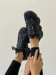 Жіночі кросівки Adidas Yeezy 500 Utility Black (чорні) модні спортивні замшеві кроси YE015 top, фото 5
