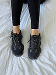 Жіночі кросівки Adidas Yeezy 500 Utility Black (чорні) модні спортивні замшеві кроси YE015 top, фото 9