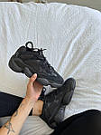 Жіночі кросівки Adidas Yeezy 500 Utility Black (чорні) модні спортивні замшеві кроси YE015 top, фото 10