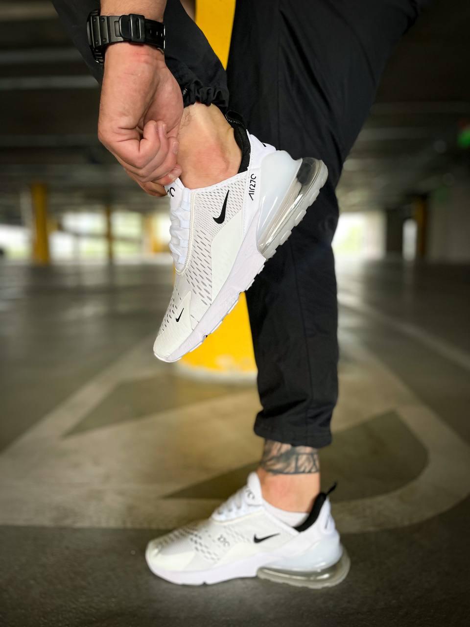 Air max 270 triple white shop on feet