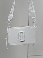 Женская подарочна сумка клатч Marc Jacobs Logo total white (белая) арт 4061 модная красивая для девушки тренд