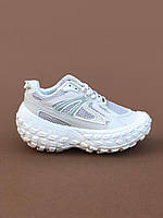 Женские кроссовки Defender Beige Sneakers (белые) красивые аккуратные летне-осенние кеды на протекторе PD7370
