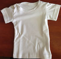 Футболка біла дитяча двошарова для сублімації CLASSIC T-shirt ( розмір 66-68 із заклепками)