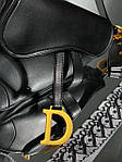 Жіноча мінісумка клатч Christian Dior Saddle Black (чорна) KIS03020 красива стильна модна Крістіан Діор top, фото 7