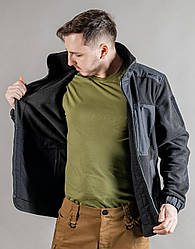 Демісезонна тактична куртка військова флісова чорна Армійська куртка MILIGUS для ЗСУ р. XL