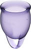 Менструальна чаша для критичних днів - набір Satisfyer Feel Confident (lila), 15мл і 20мл, фото 7