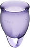 Менструальна чаша для критичних днів - набір Satisfyer Feel Confident (lila), 15мл і 20мл, фото 8