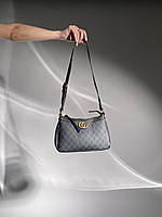Женская сумка Gucci Aphrodite Shoulder Bag Grey Leather (черная) KIS13045 подарочная очень красивая стильная