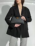 Жіноча сумка Gucci Aphrodite Shoulder Bag Grey Leather (чорна) KIS13045 подарункова дуже красива стильна top, фото 3