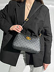 Жіноча сумка Gucci Aphrodite Shoulder Bag Grey Leather (чорна) KIS13045 подарункова дуже красива стильна top, фото 6