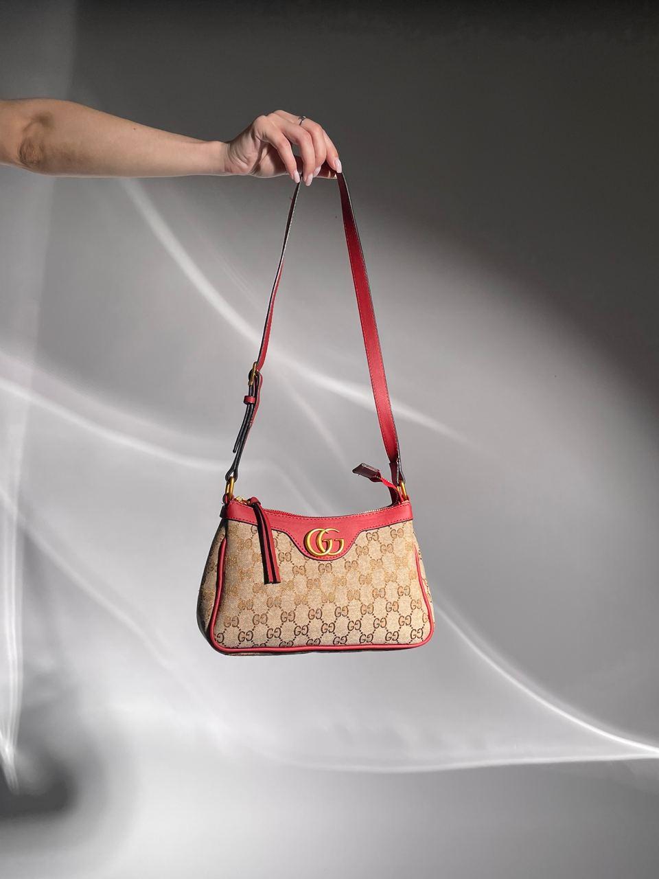 Жіноча сумка Gucci Aphrodite Shoulder Bag Red Textile (бежева) KIS13049 подарункова дуже красива стильна top
