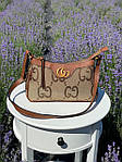 Жіноча сумка Gucci Aphrodite Shoulder Bag Brown Textile GG (коричнева) KIS13050 подарункова дуже красива top, фото 7