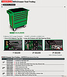 Візок з інструментом 5 секцій 157 од. Toptul GCAJ0006 (Тайвань), фото 2