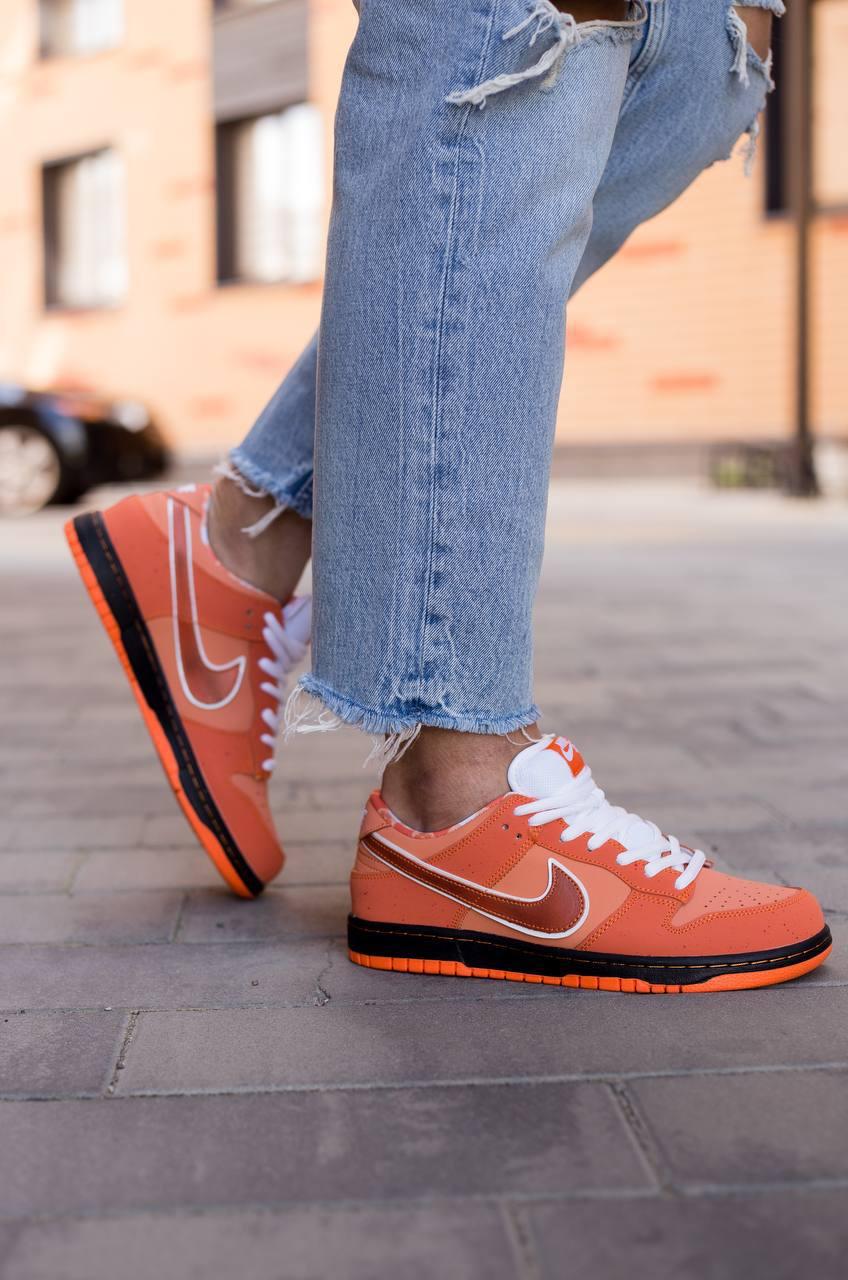 Чоловічі кросівки Concepts x Nike SB Dunk Low Orange Lobster (жовтогарячі) яскраві модні демі кеди М0788 top