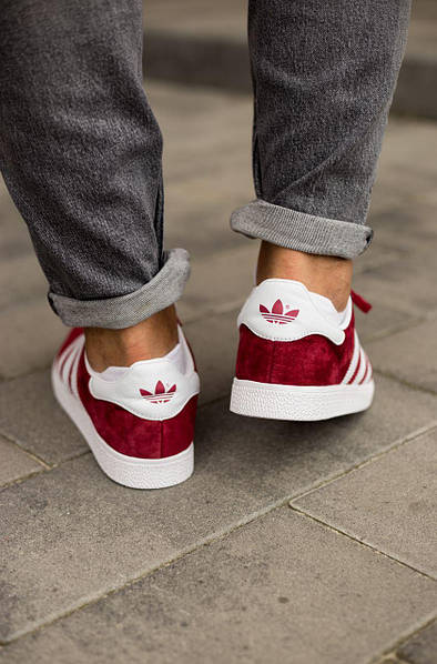 Adidas gazelle burgundy online