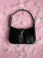 Женская сумка клатч Yves Saint Laurent Hobo Black (черная) KIS06009 маленькая сумочка с эмблемой YSL cross