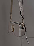 Жіноча подарункора сумка клатч Marc Jacobs Logo light beige (бежева) арт 4062 модна гарна для дівчини top, фото 3