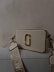 Жіноча подарункора сумка клатч Marc Jacobs Logo light beige (бежева) арт 4062 модна гарна для дівчини top, фото 8