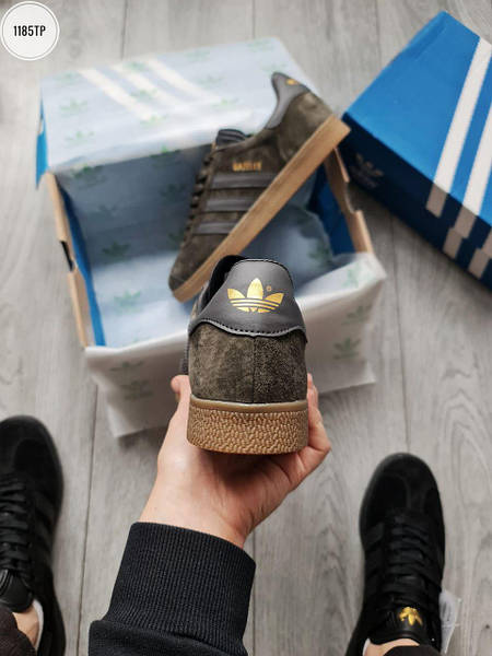 Adidas gazelle black suede gum sole sales