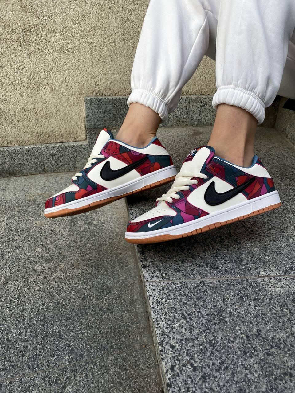 Жіночі кросівки Nike SB Dunk Low Para Multi Color (різнобарвні) яскраві молодіжні демісезонні кеди NK057 top