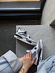 Чоловічі кросівки Air Jordan 4 Retro "Military Black" (білі із сірим) модні кроси NJ037 Найк топ, фото 4