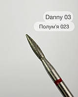 Фреза алмазная DANNY №03 пламя с красной насечкой 023