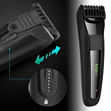 Машинка для стрижки волосся VGR V-015. Professional Black акумуляторна, 1000 мАг, 5 Вт
