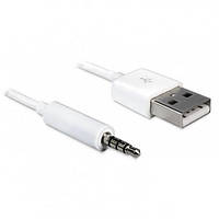 ХІТ Дня: Кабель аудіо USB для iPod Shuffle PowerPlant S0483 Jack 3.5mm M 4 pin -USB AM 0.15м білий !