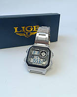 Спортивний чоловічий електронний годинник Lige.Спортивные мужские електронные часы