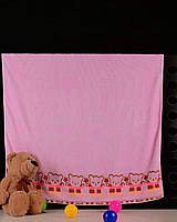 Полотенце детское с мишками, материал микрофибра, цвет розовый