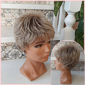 Перука коротка з термоволосся платиновий омбре CXD 769-AB602