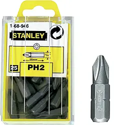 Біта STANLEY із шестигранним хвостовиком 1/4", PH2 L=25 мм, 25 шт., 1-68-946