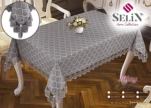 Скатертина лляна 160 220 прямокутна на стіл у вітальню святкова, скатертини лляні однотонні Кремовий