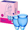 Менструальна чаша для критичних днів - набір Satisfyer Feel Confident (dark blue), 15мл і 20мл, фото 9