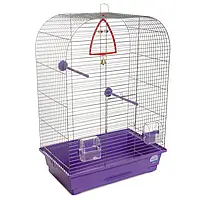 Клетка для попугая, корелл, птиц Природа "Аурика" цинк 44*27*64 см (фиолетовая)