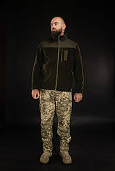 Демісезонна тактична куртка військова флісова темна олива Армійська куртка MILIGUS для ЗСУ р. XL