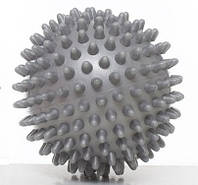 Мячик массажный, с пупырышками, MS 2096-1, твердый, ПВХ, Ø 7.5 см, окружность 23.5 см, разн. цвета серый