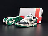 Чоловічі кросівки New Balance 550 шкіряні спортивні повсякденні білі, фото 7