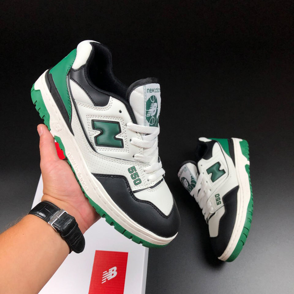 Чоловічі кросівки New Balance 550 шкіряні спортивні повсякденні білі