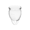 Менструальні чаші Satisfyer Feel Confident (Transparent), 15 мл і 20 мл, мішечок для зберігання, фото 8