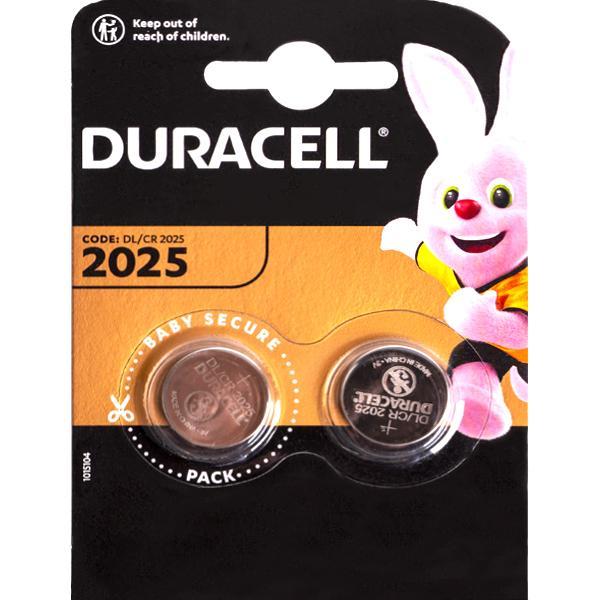 Плоскі батарейки 3V для годинника у вигляді таблетки Duracell DL/CR 2025 на блістері 2 шт 045514/500 в упаковці 4 шт