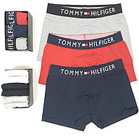 Томми Хилфигер Трусы боксеры 3шт короткие носки 6 пар в коробке Tommy Hilfiger Набор нижнего белья мужского