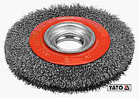 Щітка зачисна дискова YATO : Ø=150/32 мм з нержавіючої сталі. 6200 об/хв [5/40] Baumar - Знак Качества